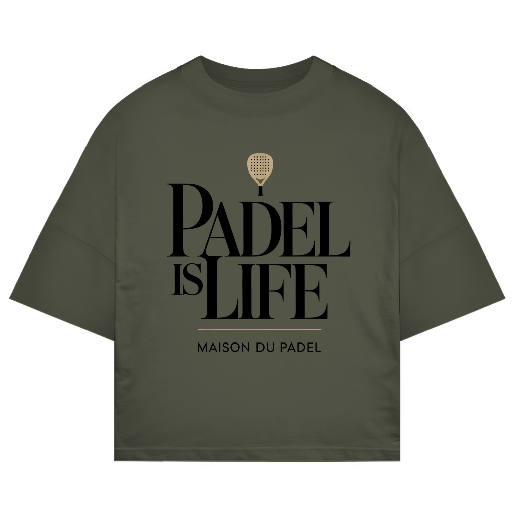 Oversize T-Shirt "Padel is Life" Lifestyle Shirt