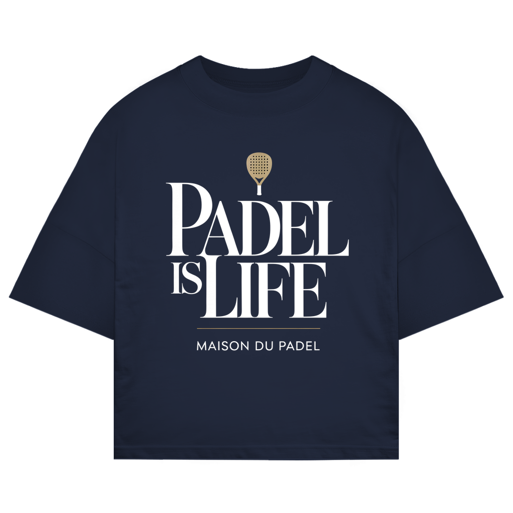 Oversize T-Shirt "Padel is Life" Lifestyle Shirt
