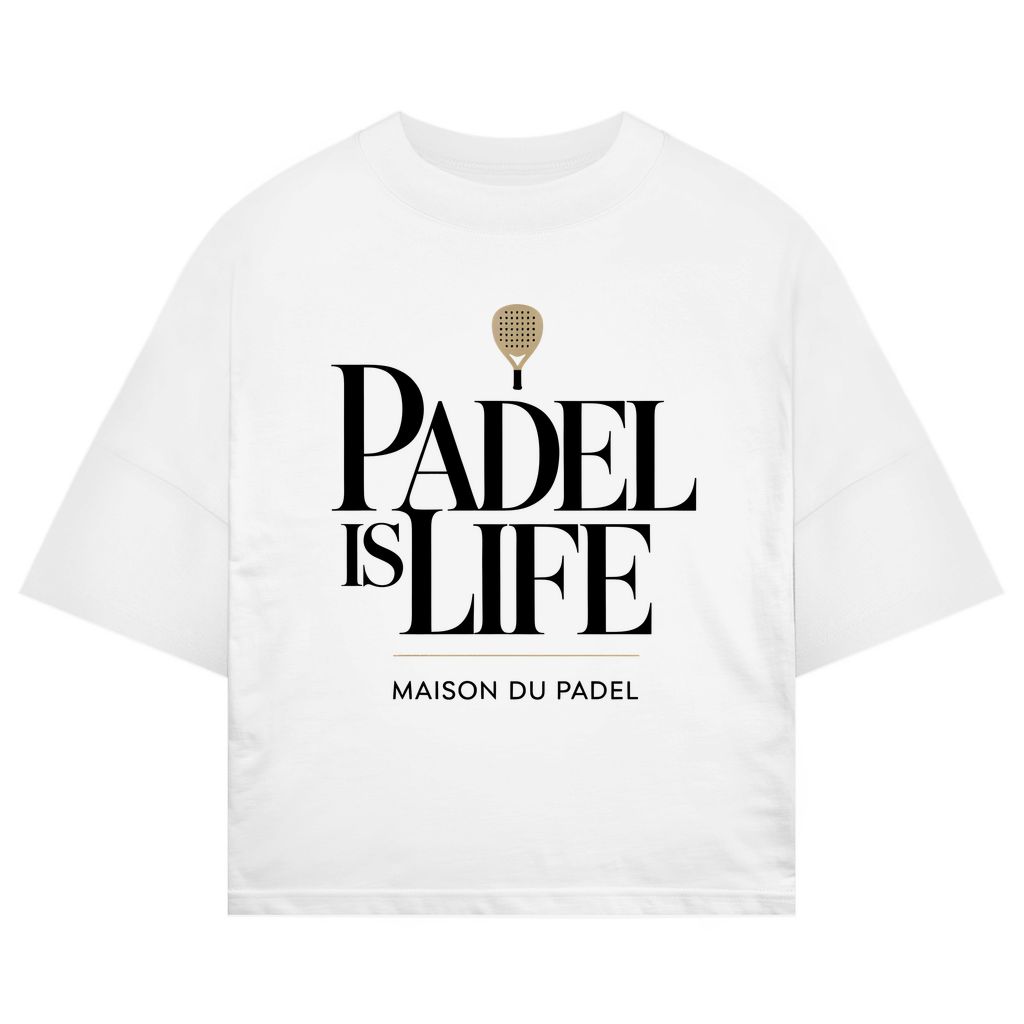Oversize T-Shirt "Padel is Life" Lifestyle Shirt