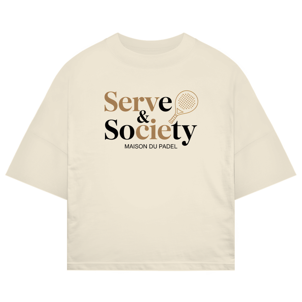 Maison du Padel – Serve & Society Elegance Oversized Tee
