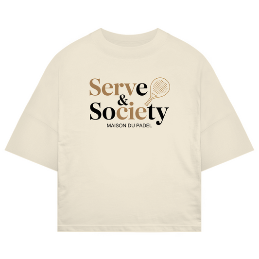 Maison du Padel – Serve & Society Elegance Oversized Tee