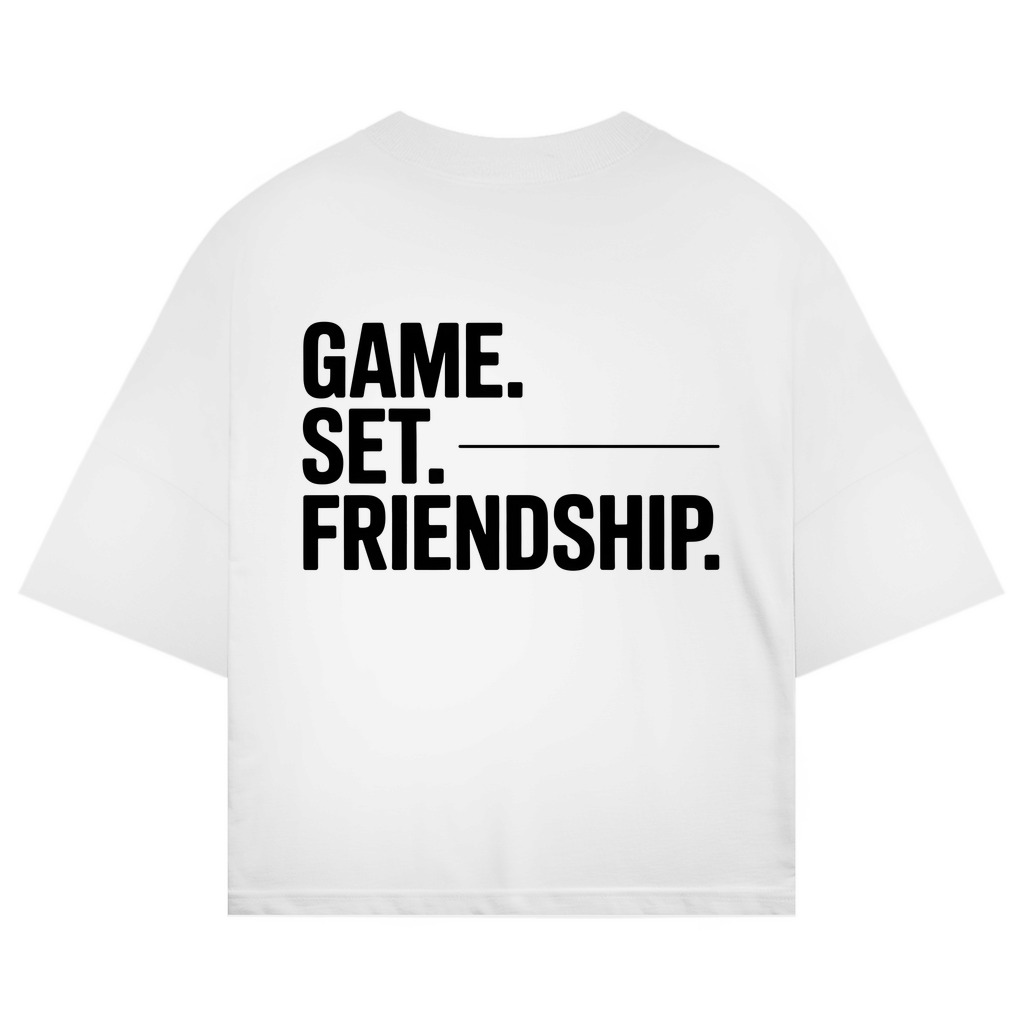Oversize T-Shirt "Game. Set. Friendship."