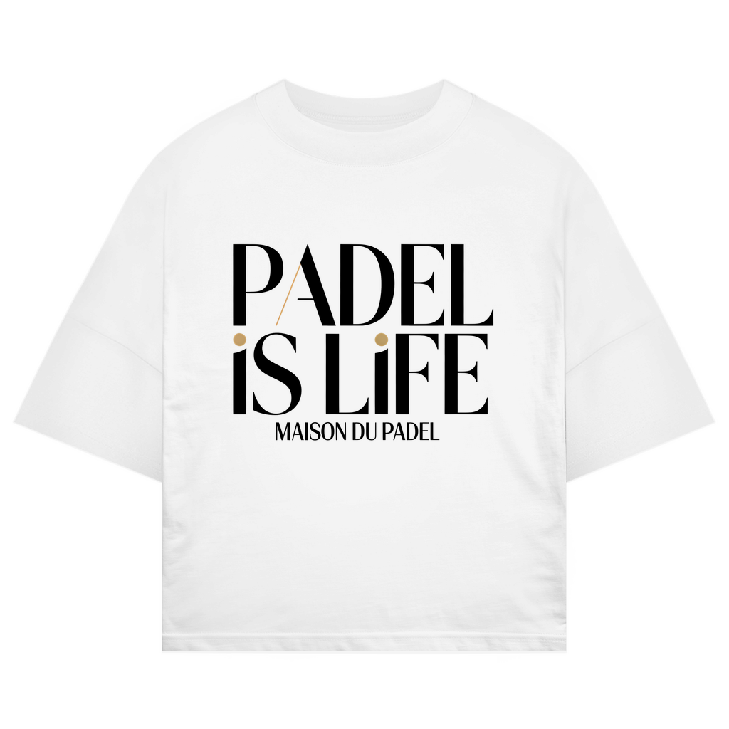Oversize T-Shirt "Padel is Life" Logo