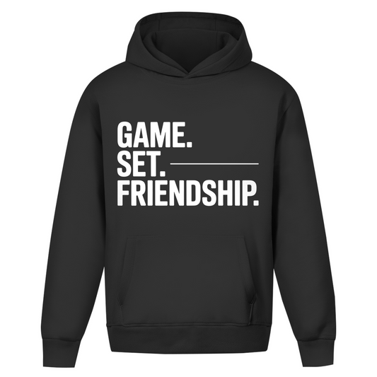 Oversize Hoodie Ohne Kordel "Game. Set. Friendship."