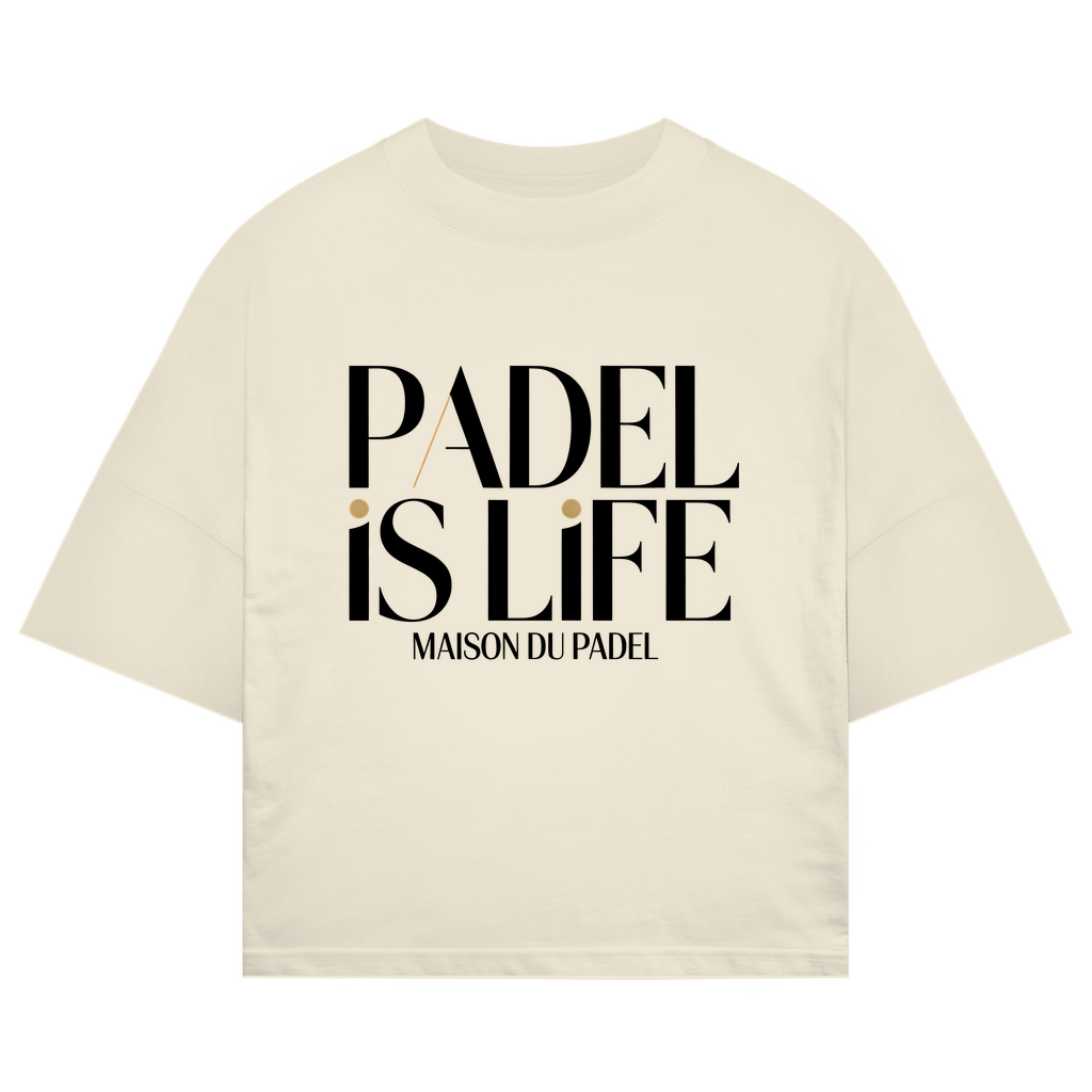 Oversize T-Shirt "Padel is Life" Logo