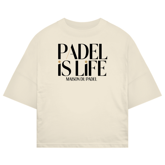 Oversized T-shirt "Padel is Life" logo