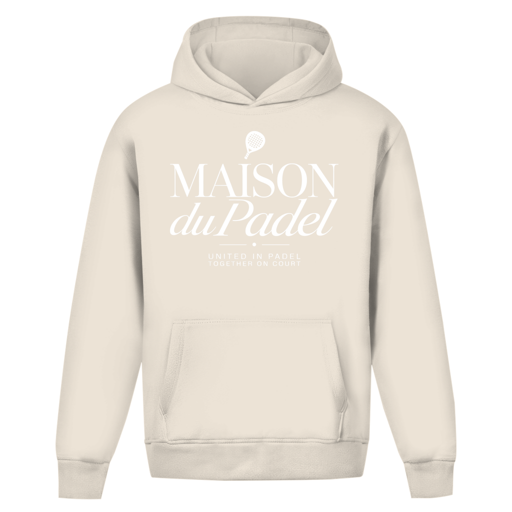 Maison du Padel – Oversize Hoodie Padel Racket Noir Sans Cordon