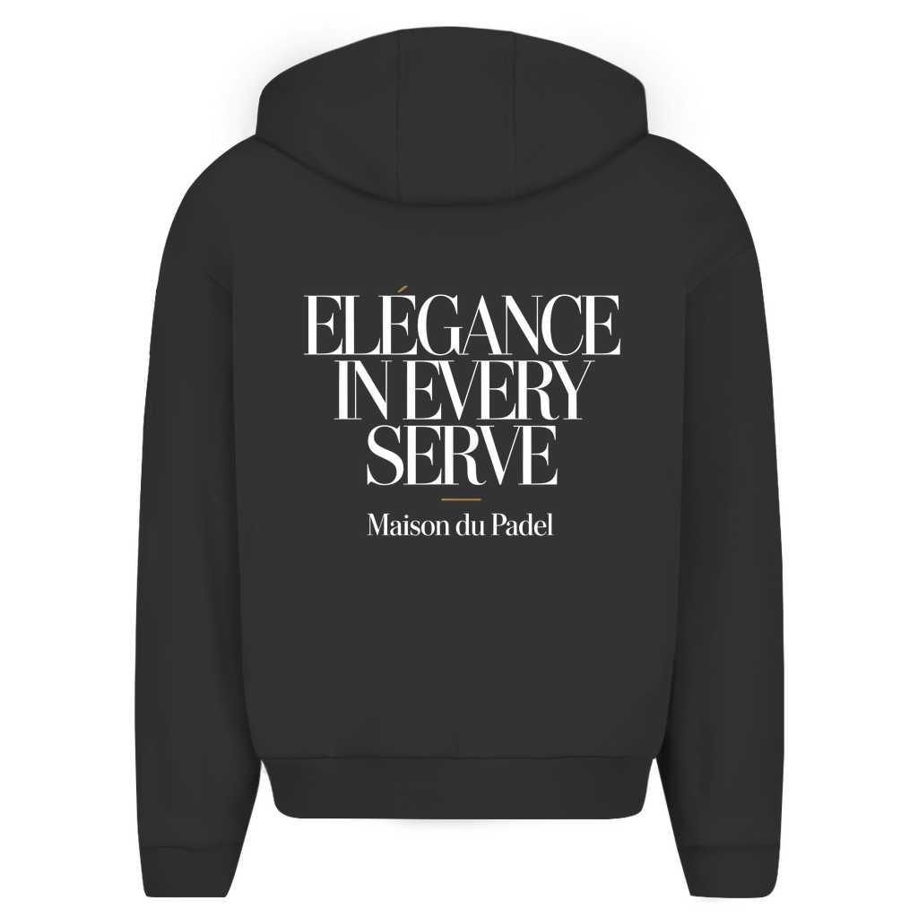 Herren Oversize Zipper Hoodie "Elegance in Every Serve"
