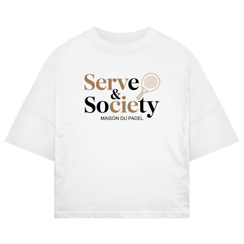 Maison du Padel – Serve & Society Elegance Oversized Tee