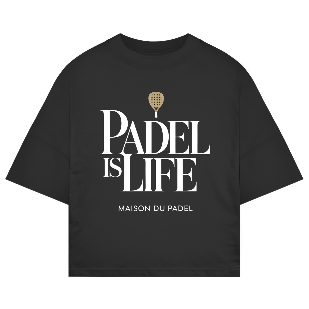 Oversize T-Shirt "Padel is Life" Lifestyle Shirt